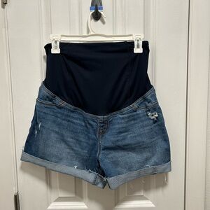 Isabel Maternity by Ingrid & Isabel High Waist Denim Shorts